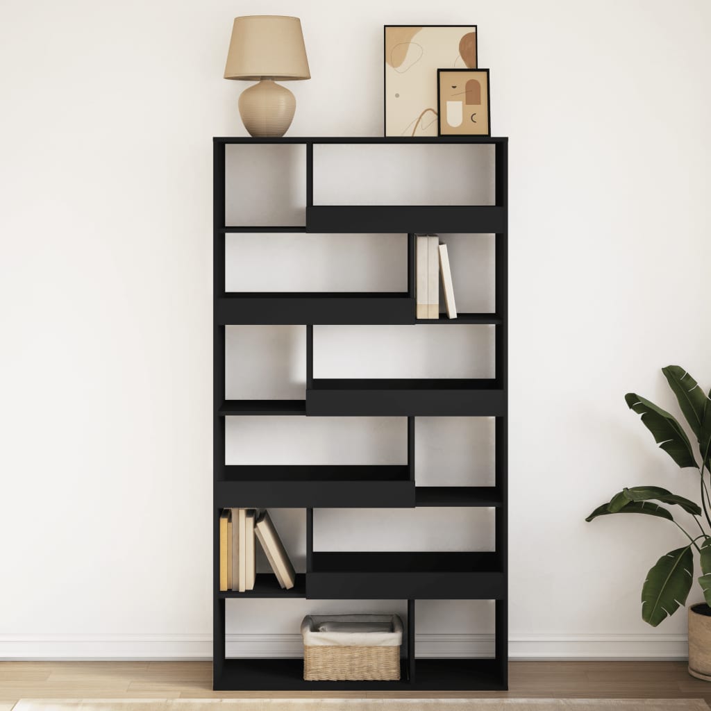 Bookcase Black 100x33x187.5 cm Engineered Wood