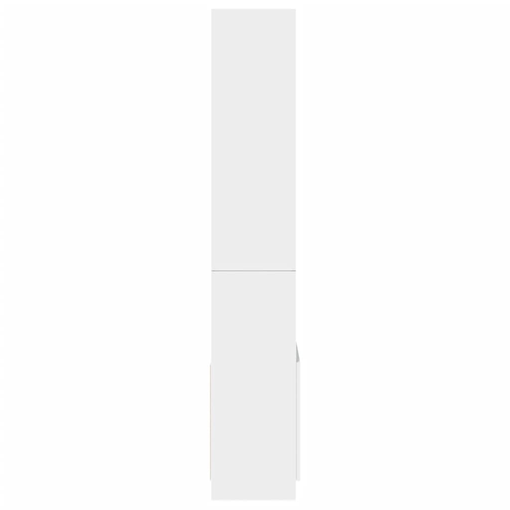 Highboard White 63x33x180 cm Engineered Wood