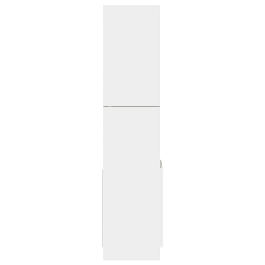 Highboard White 92x33x140 cm Engineered Wood