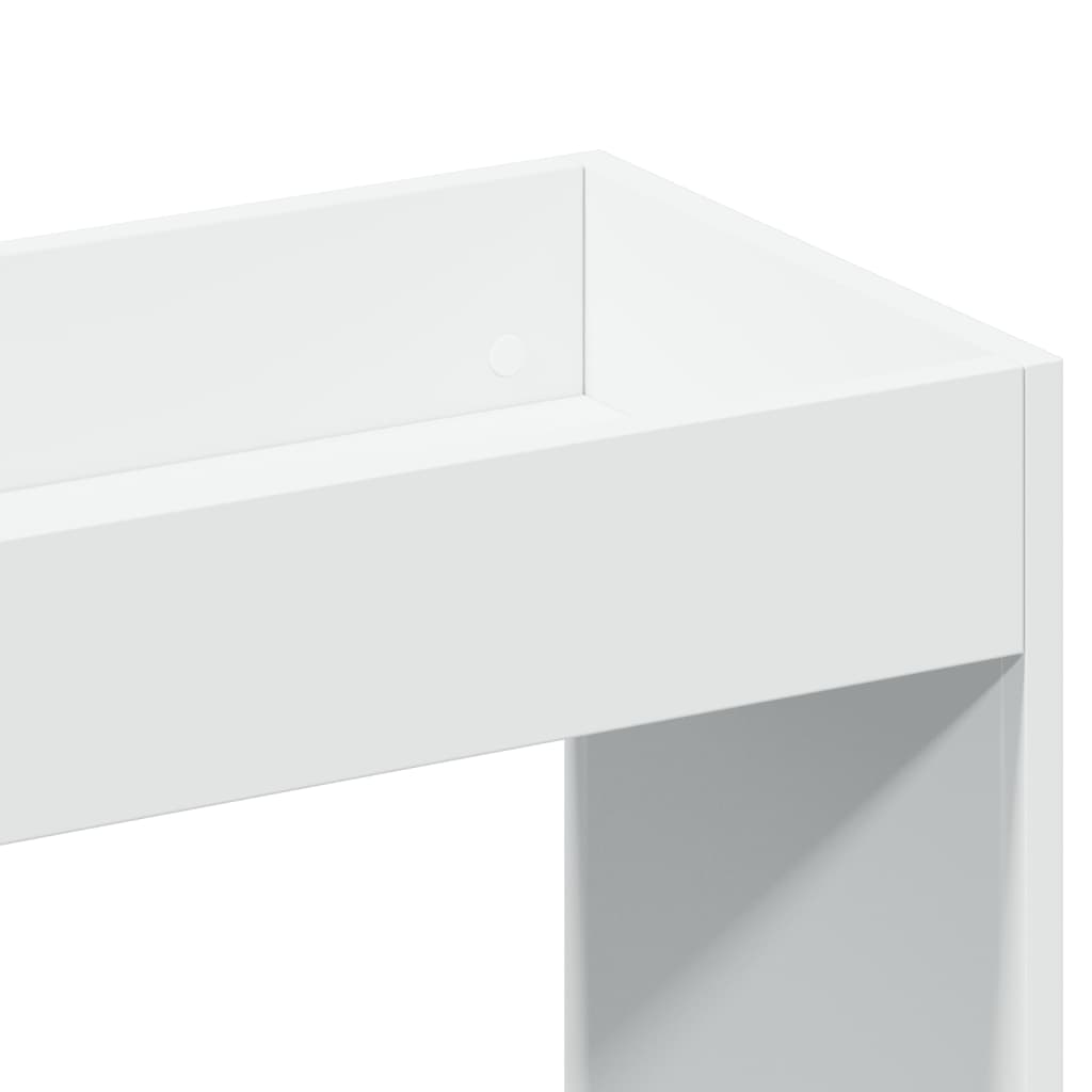 Highboard White 92x33x140 cm Engineered Wood