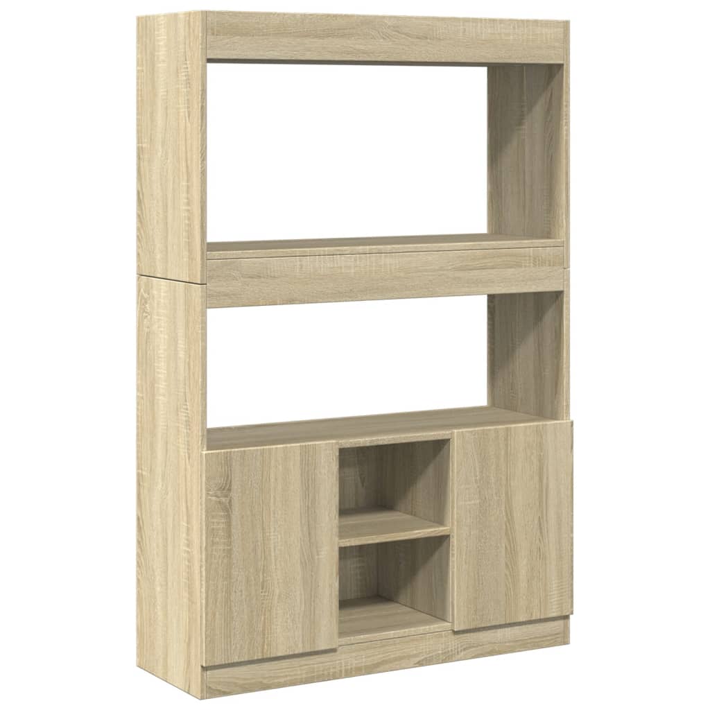 Highboard Sonoma Oak 92x33x140 cm Engineered Wood