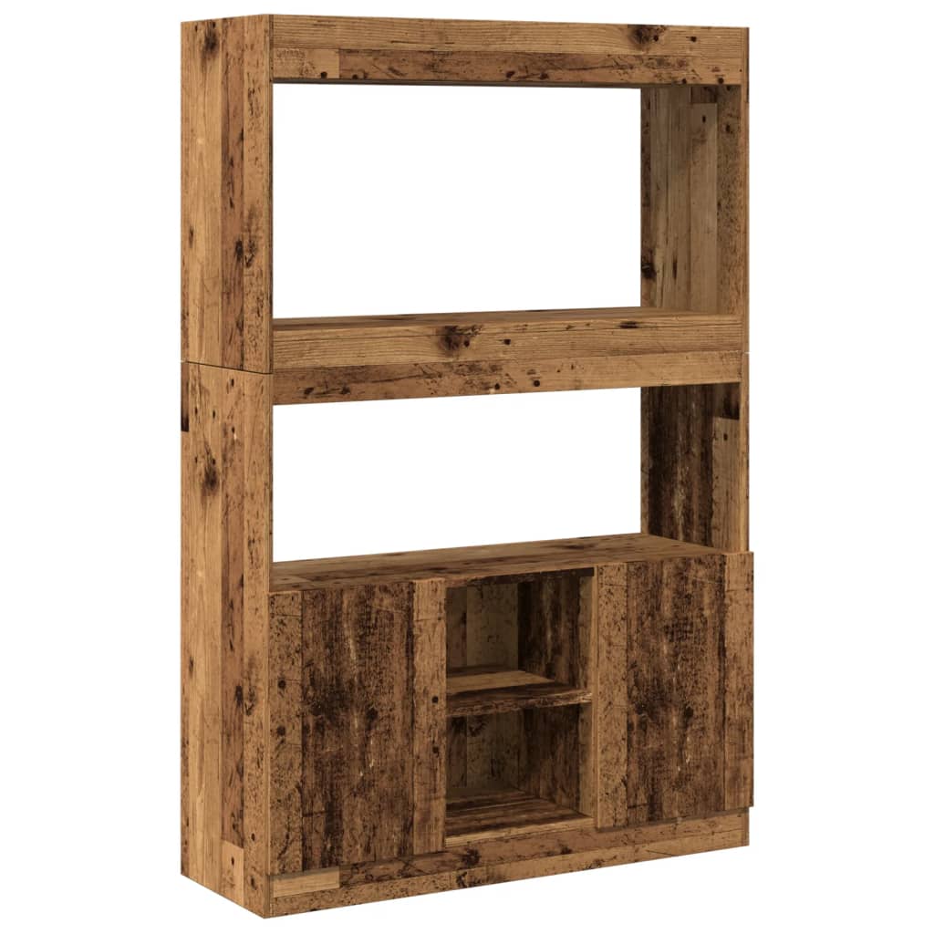 Highboard Old Wood 92x33x140 cm Engineered Wood