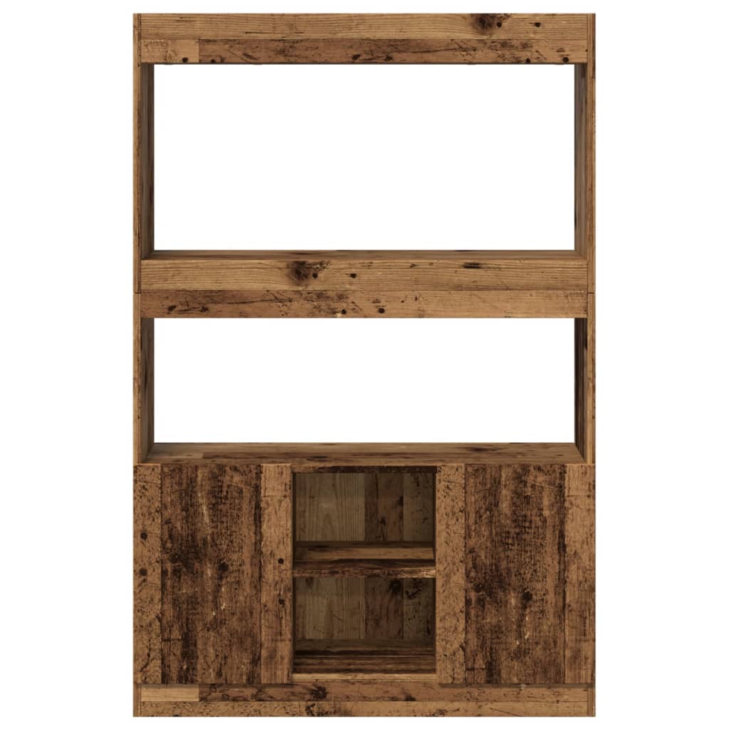 Highboard Old Wood 92x33x140 cm Engineered Wood