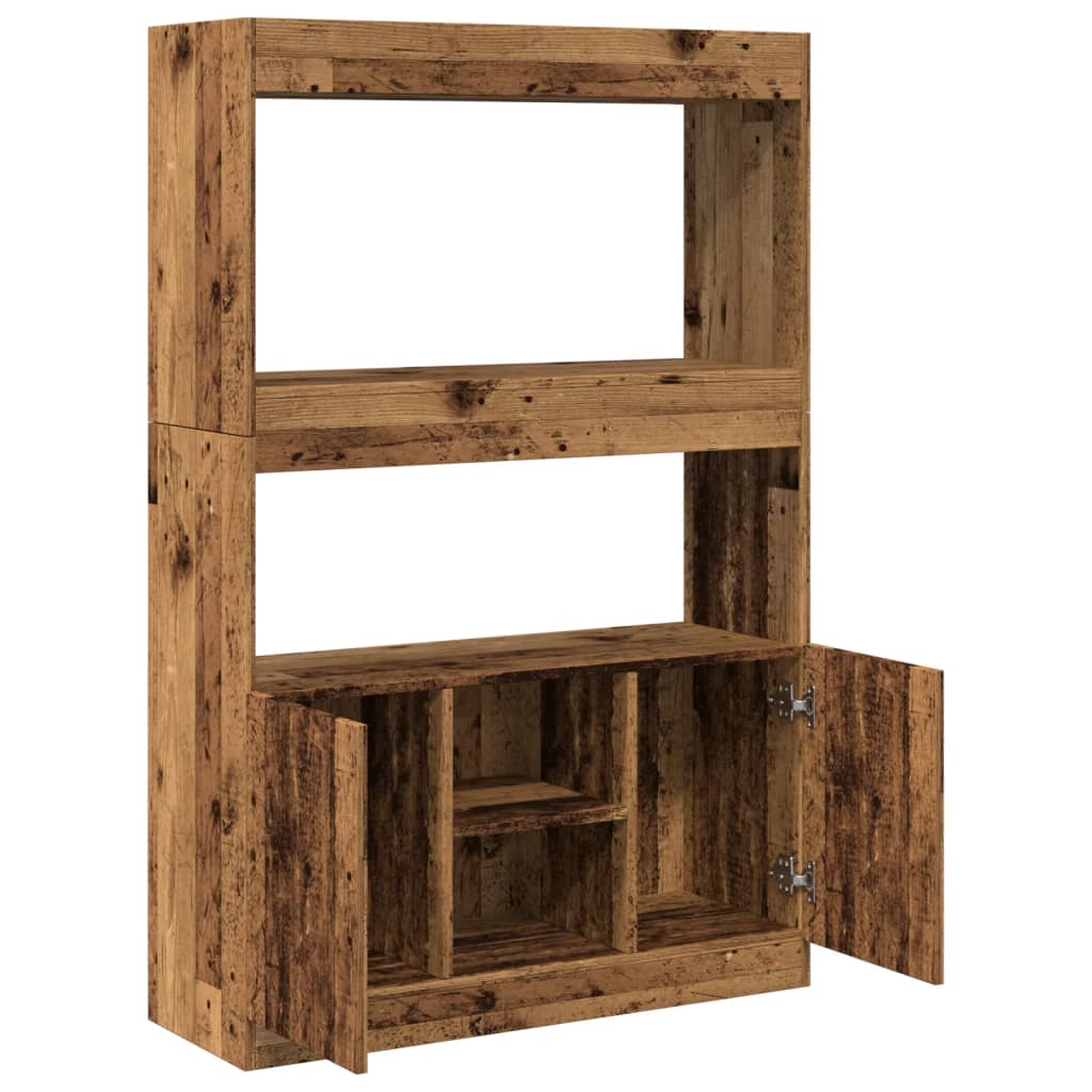 Highboard Old Wood 92x33x140 cm Engineered Wood