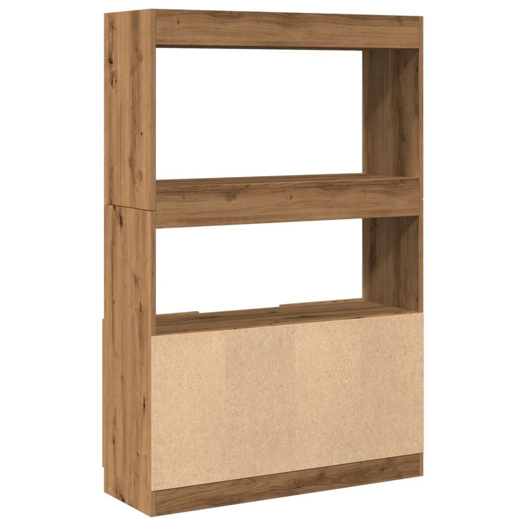 Highboard Artisian Oak 92x33x140 cm Engineered Wood