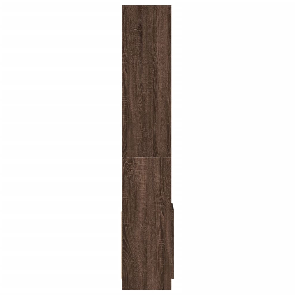 Highboard Brown Oak 92x33x180 cm Engineered Wood