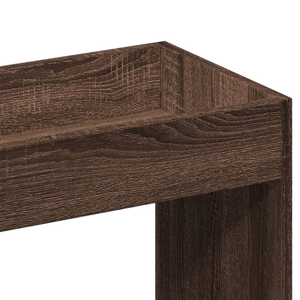 Highboard Brown Oak 92x33x180 cm Engineered Wood