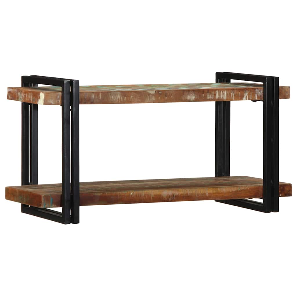 Wall Shelf Multicolour Solid Wood Reclaimed