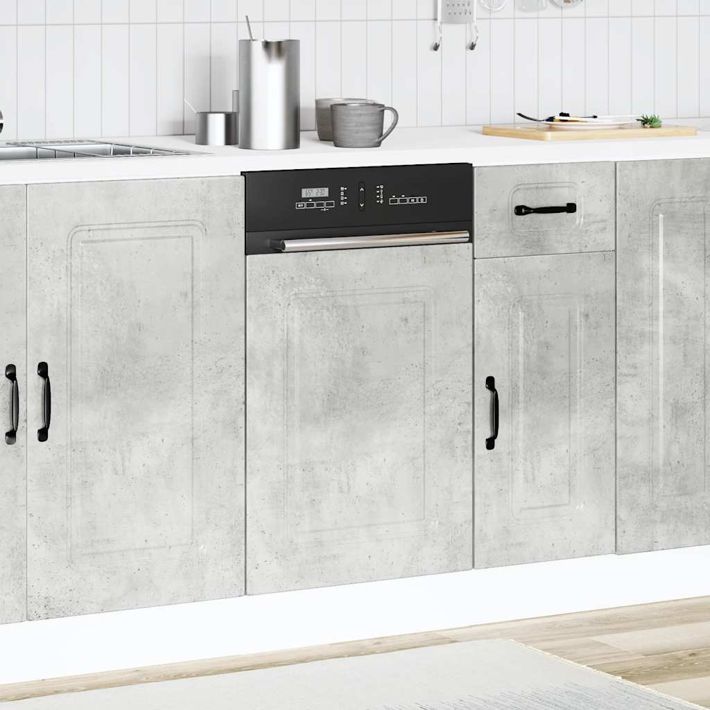 Dishwasher Panel Kalmar Concrete Grey 45x1.5x67 cm Engineered Wood