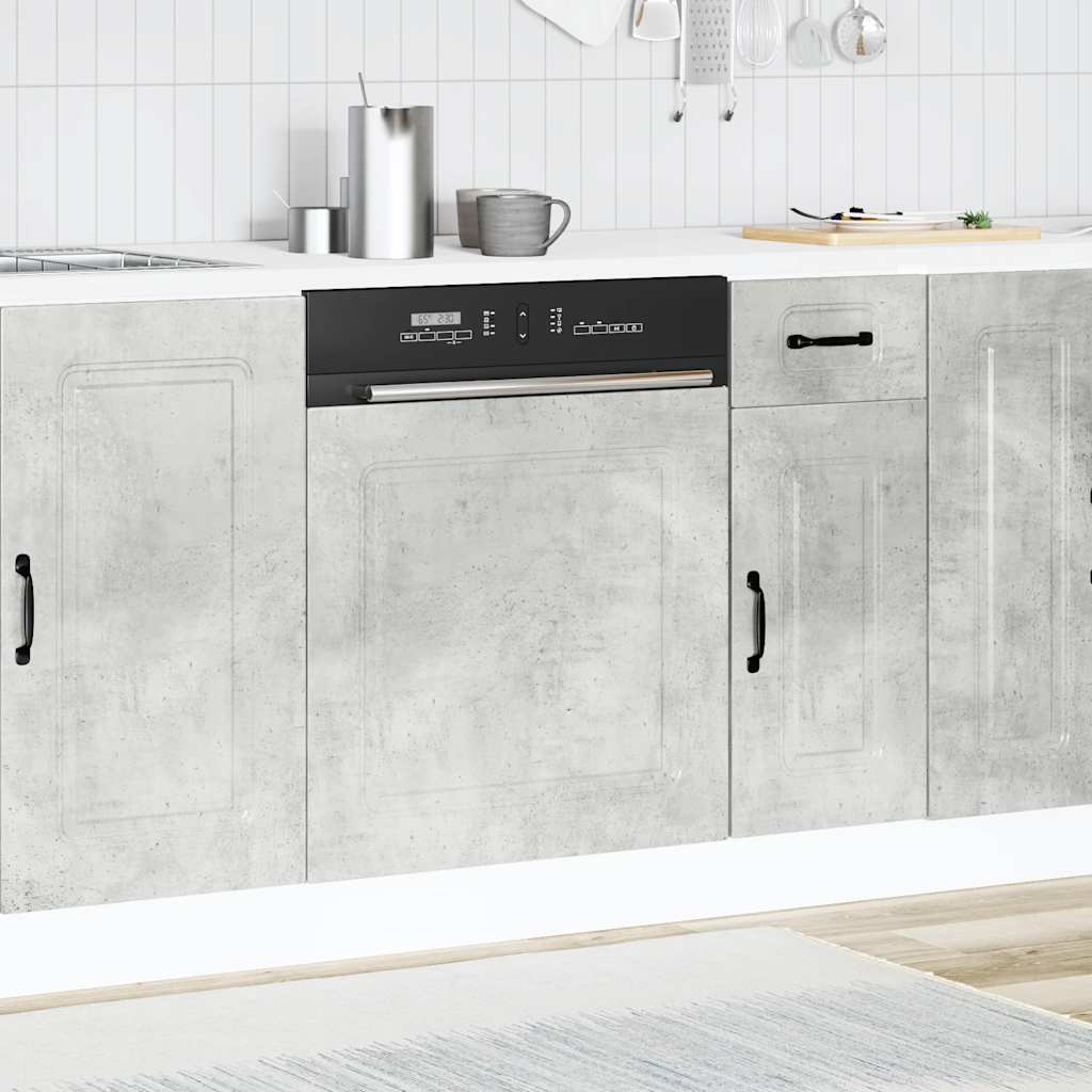 Dishwasher Panel Kalmar Concrete Grey 60x1.5x67 cm Engineered Wood