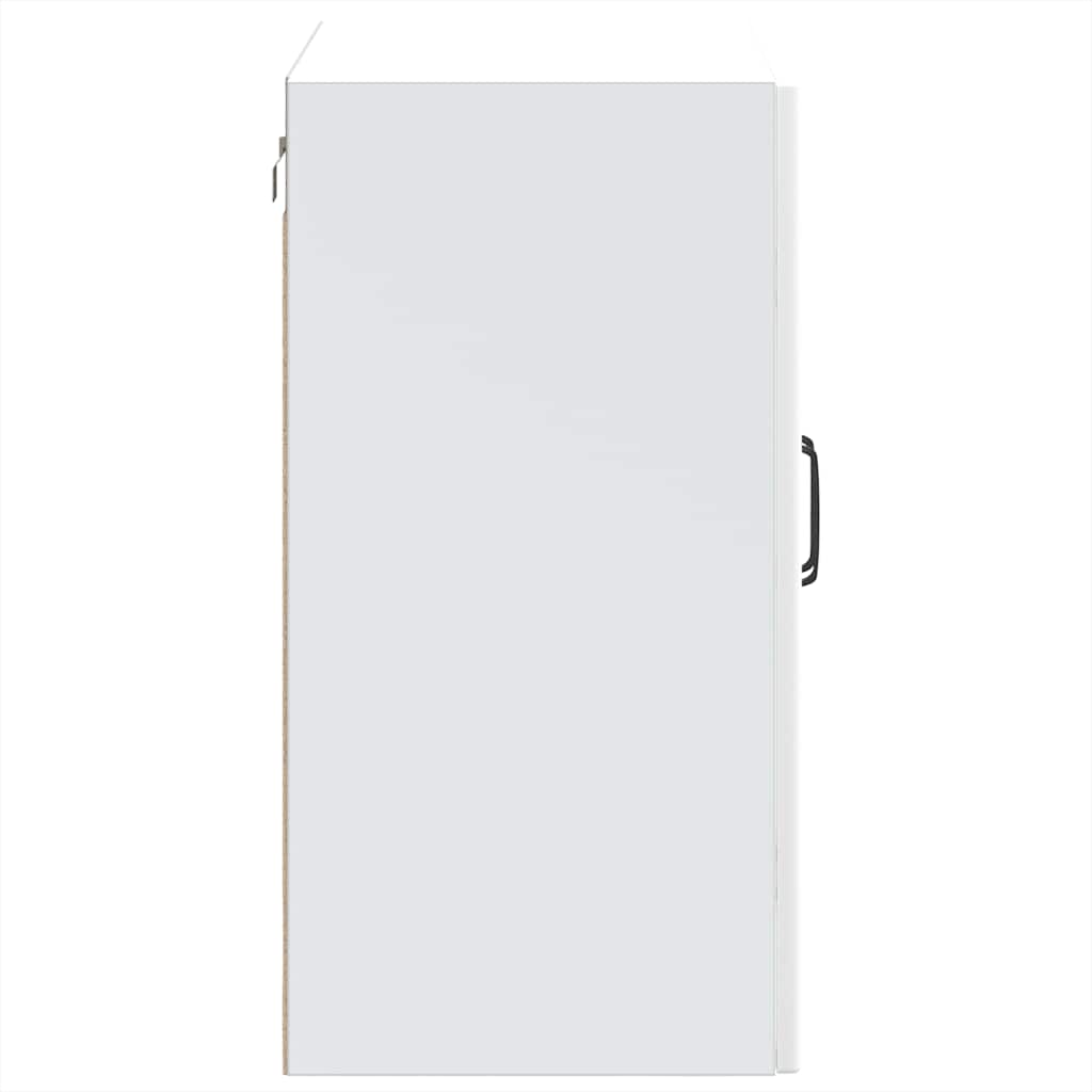 Kitchen Wall Cabinet with Glass Door Lucca White Engineered Wood