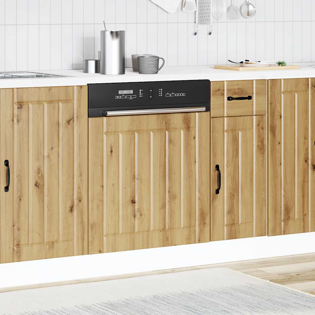 Dishwasher Panel Lucca Artisan Oak Engineered Wood