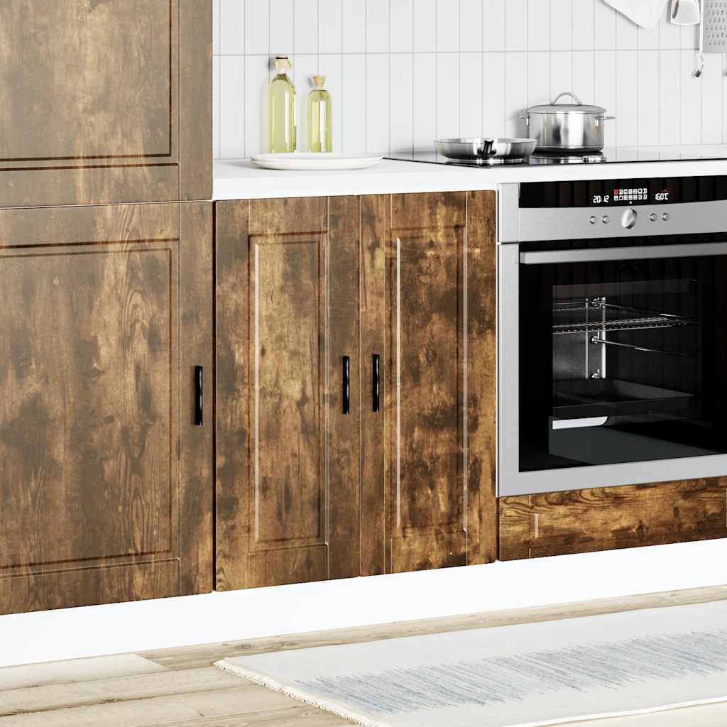 Kitchen Base Cabinet Porto Smoked Oak Engineered Wood