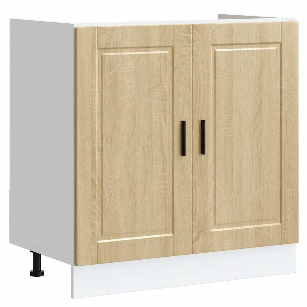 Sink Base Cabinet "Porto" Sonoma Oak 80x46x81.5 cm Engineered Wood