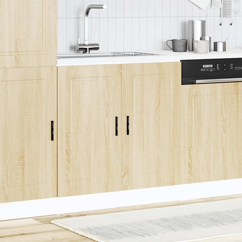 Sink Base Cabinet "Porto" Sonoma Oak 80x46x81.5 cm Engineered Wood