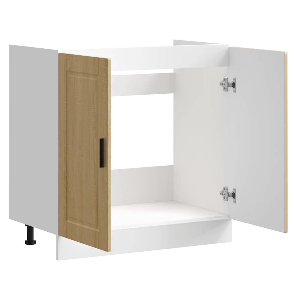 Sink Base Cabinet "Porto" Sonoma Oak 80x46x81.5 cm Engineered Wood