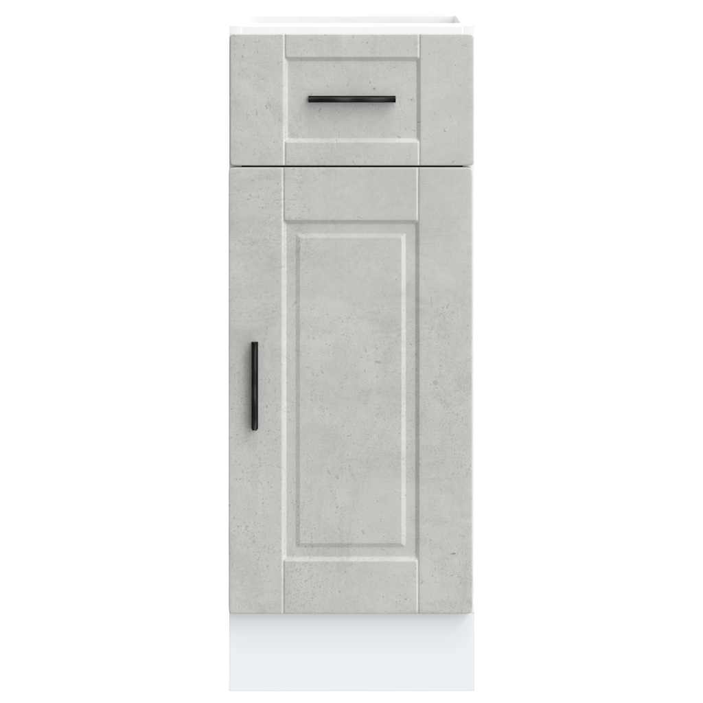 Kitchen Base Cabinet Porto Concrete Grey Engineered Wood