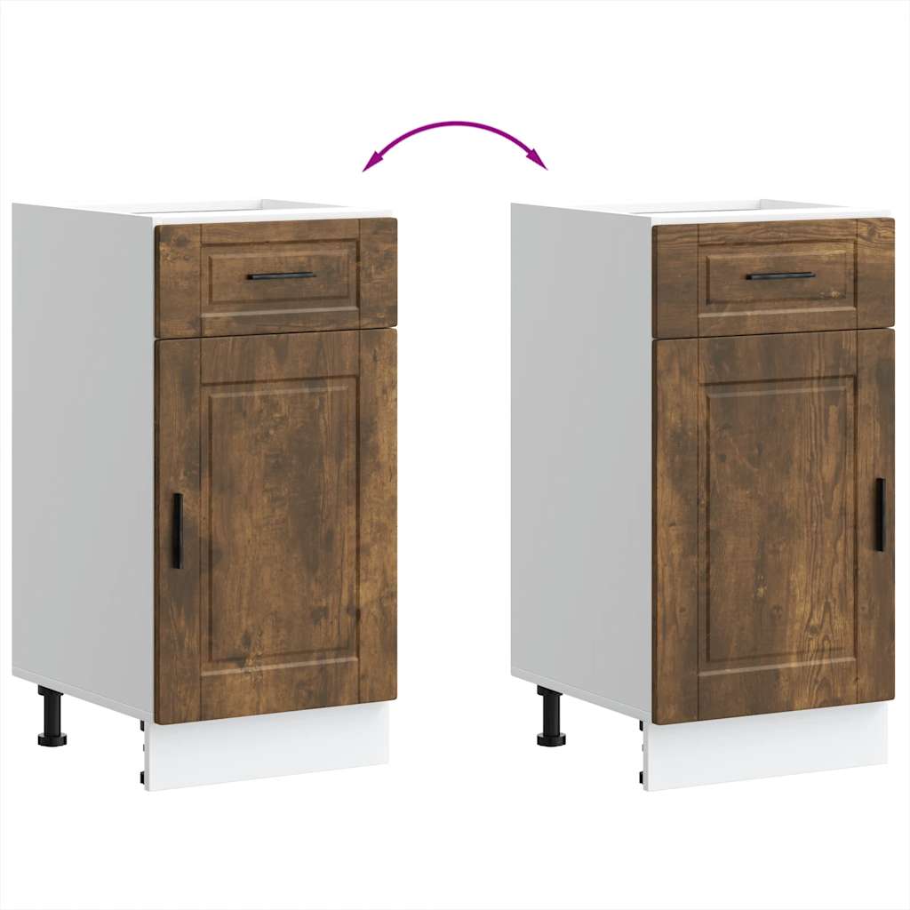 Kitchen Base Cabinet Porto Smoked Oak Engineered Wood