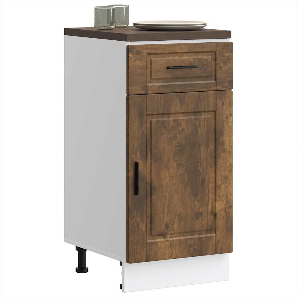 Kitchen Base Cabinet Porto Smoked Oak Engineered Wood