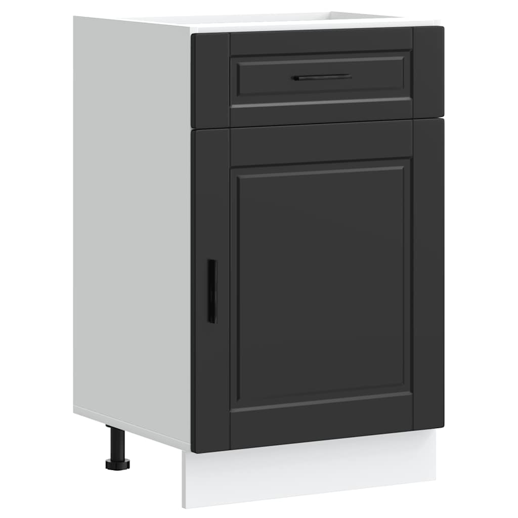 Kitchen Base Cabinet Porto Black Engineered Wood