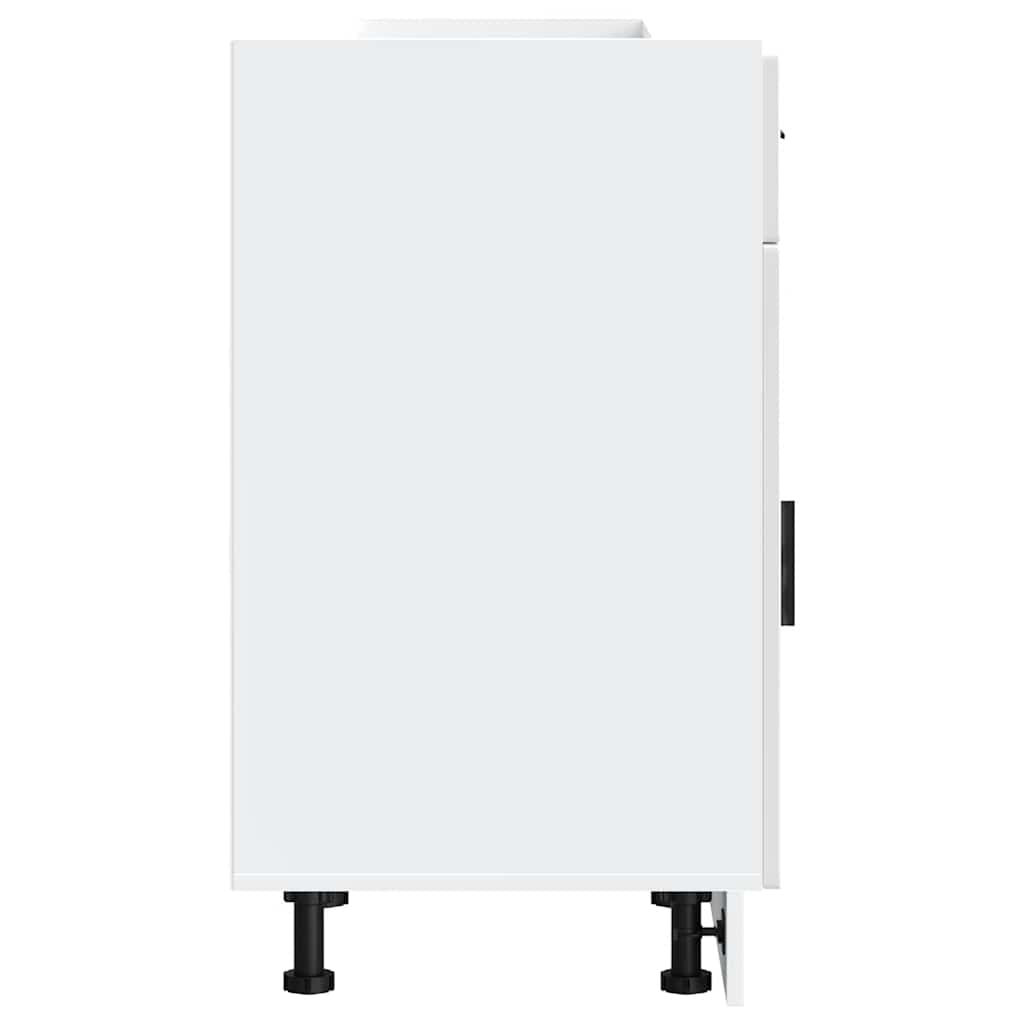 Kitchen Base Cabinet Porto High Gloss White Engineered Wood