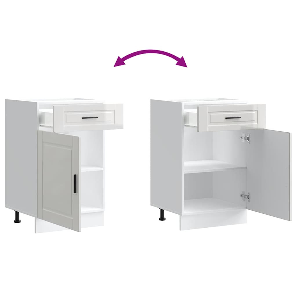 Kitchen Base Cabinet Porto High Gloss White Engineered Wood