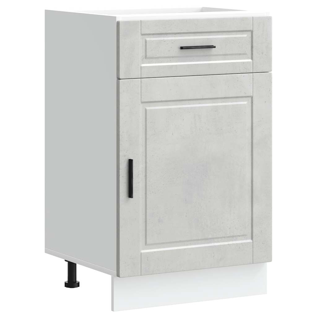 Kitchen Base Cabinet Porto Concrete Grey Engineered Wood