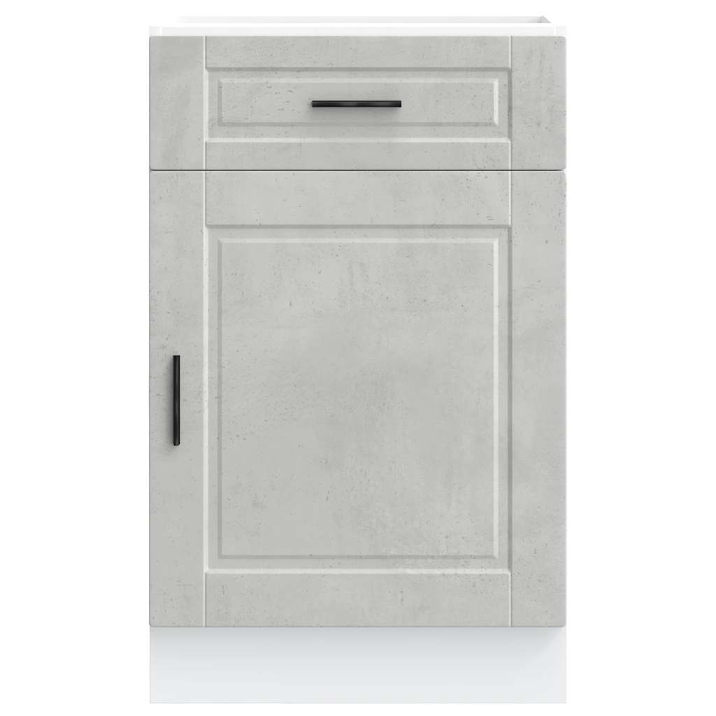 Kitchen Base Cabinet Porto Concrete Grey Engineered Wood