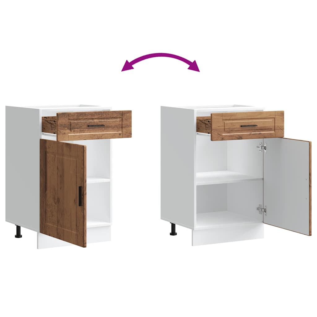 Kitchen Base Cabinet Porto Old Wood Engineered Wood