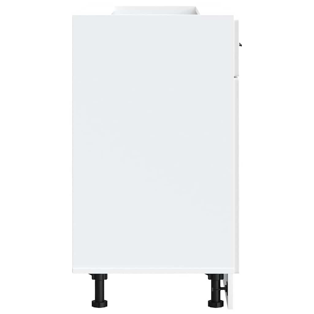 Kitchen Base Cabinet Porto High Gloss White Engineered Wood