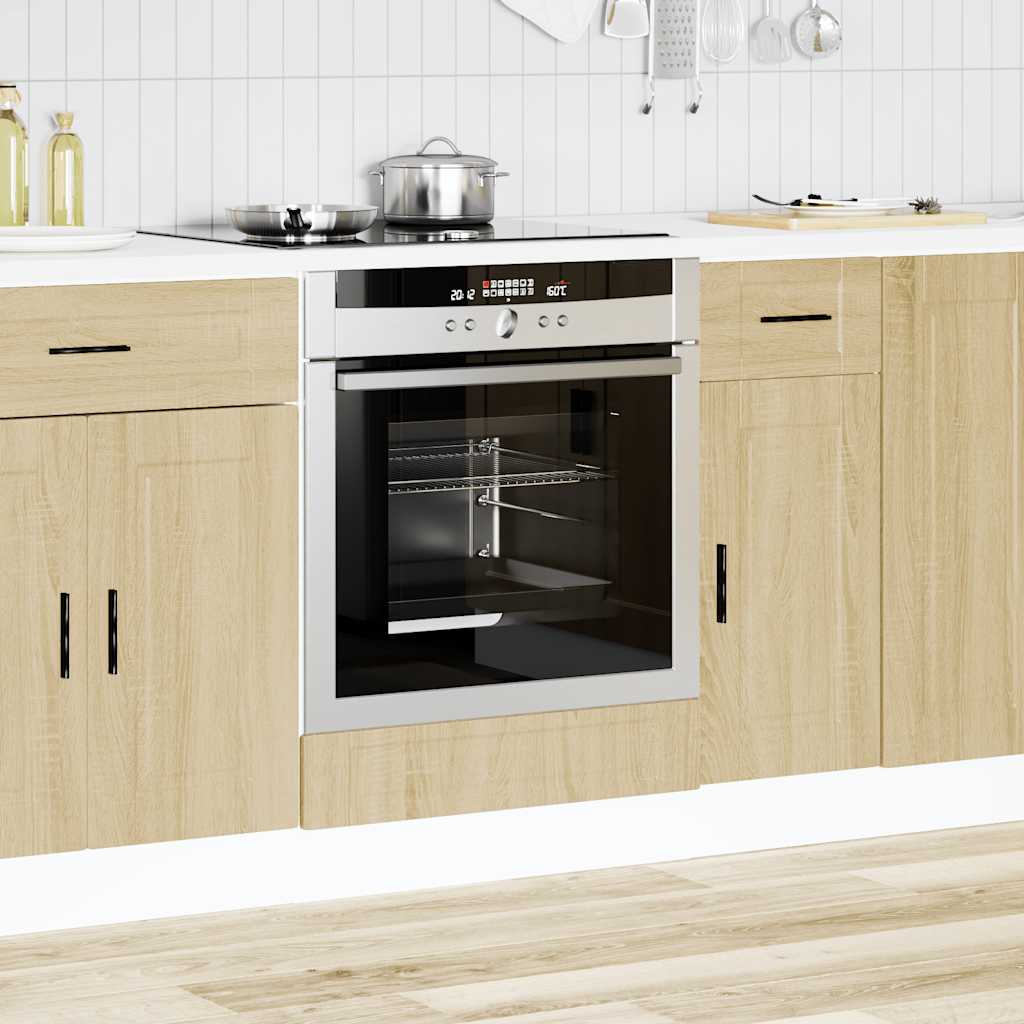 Oven Cabinet Porto Sonoma Oak Engineered Wood