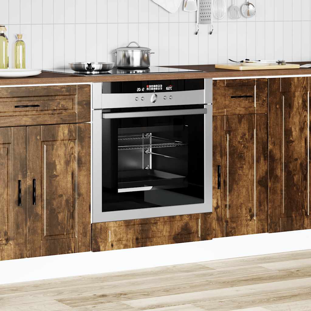 Oven Cabinet Porto Smoked Oak Engineered Wood