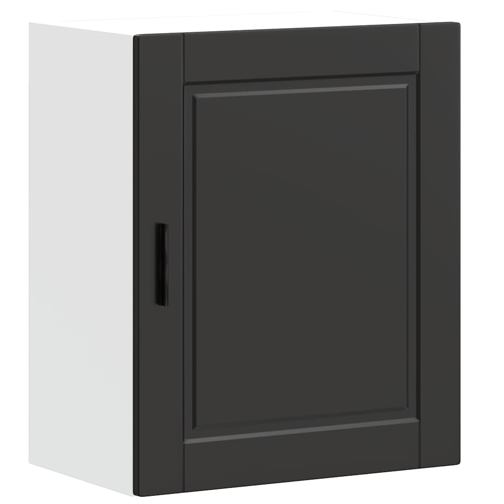 Kitchen Wall Cabinets 2 pcs Porto Black Engineered Wood