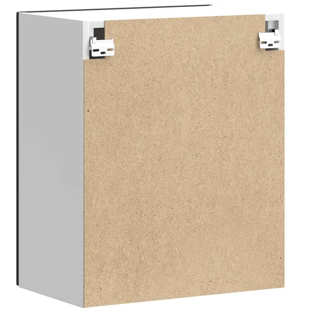 Kitchen Wall Cabinets 2 pcs Porto Black Engineered Wood