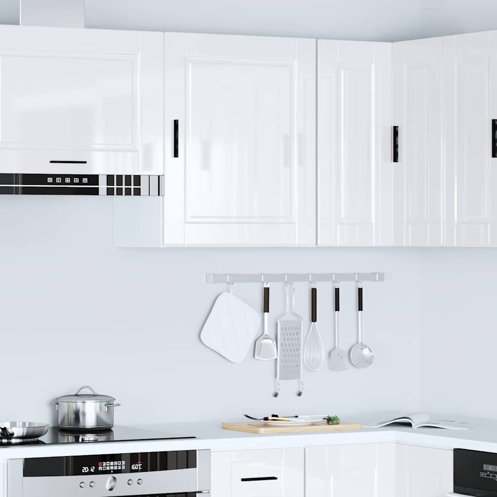 Kitchen Wall Cabinet Porto High Gloss White Engineered Wood