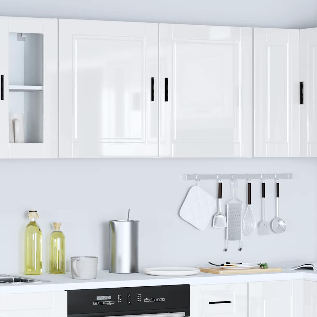 Kitchen Wall Cabinets 2 pcs Porto High Gloss White Engineered Wood