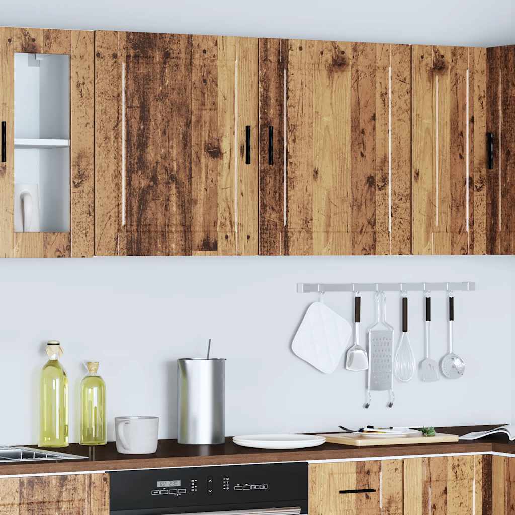 Kitchen Wall Cabinets 2 pcs Porto Old Wood Engineered Wood