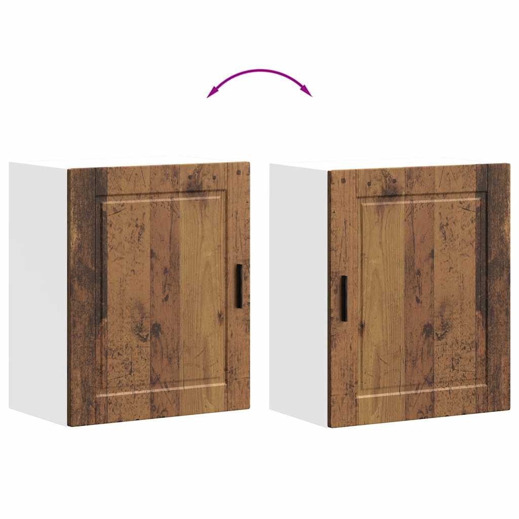 Kitchen Wall Cabinets 2 pcs Porto Old Wood Engineered Wood