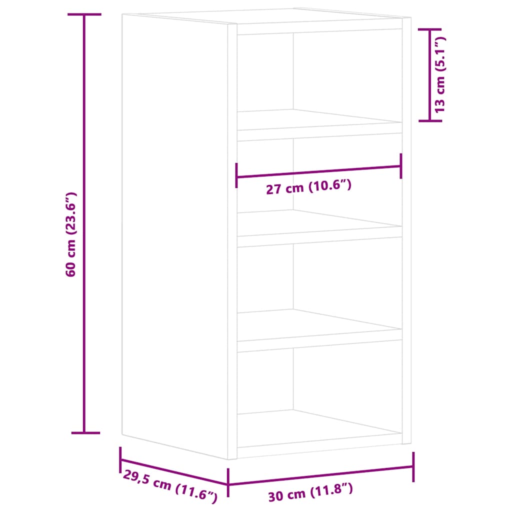 Hanging Cabinet Riga White 30x29.5x60 cm Engineered Wood