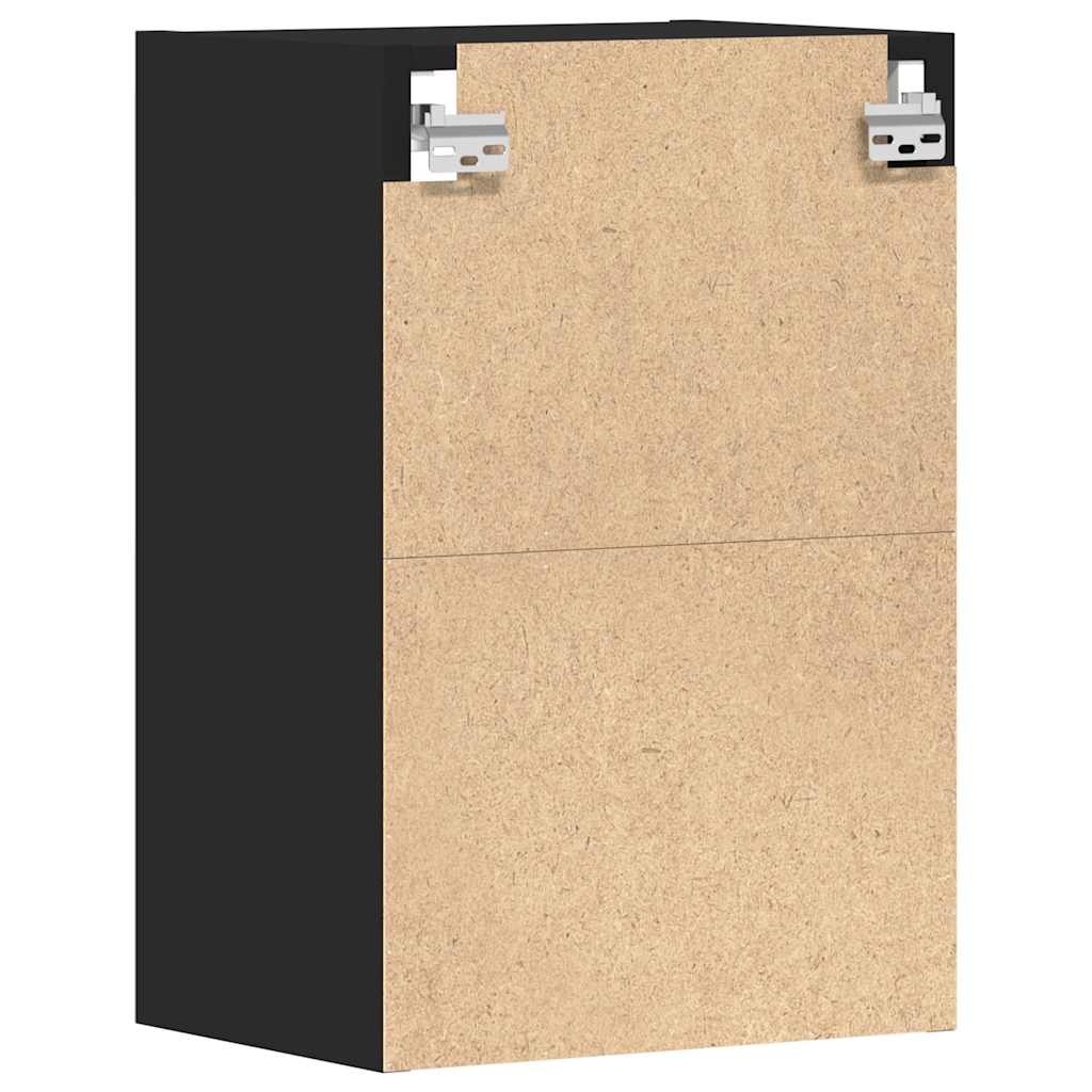 Hanging Cabinet Riga Black 40x29.5x60 cm Engineered Wood
