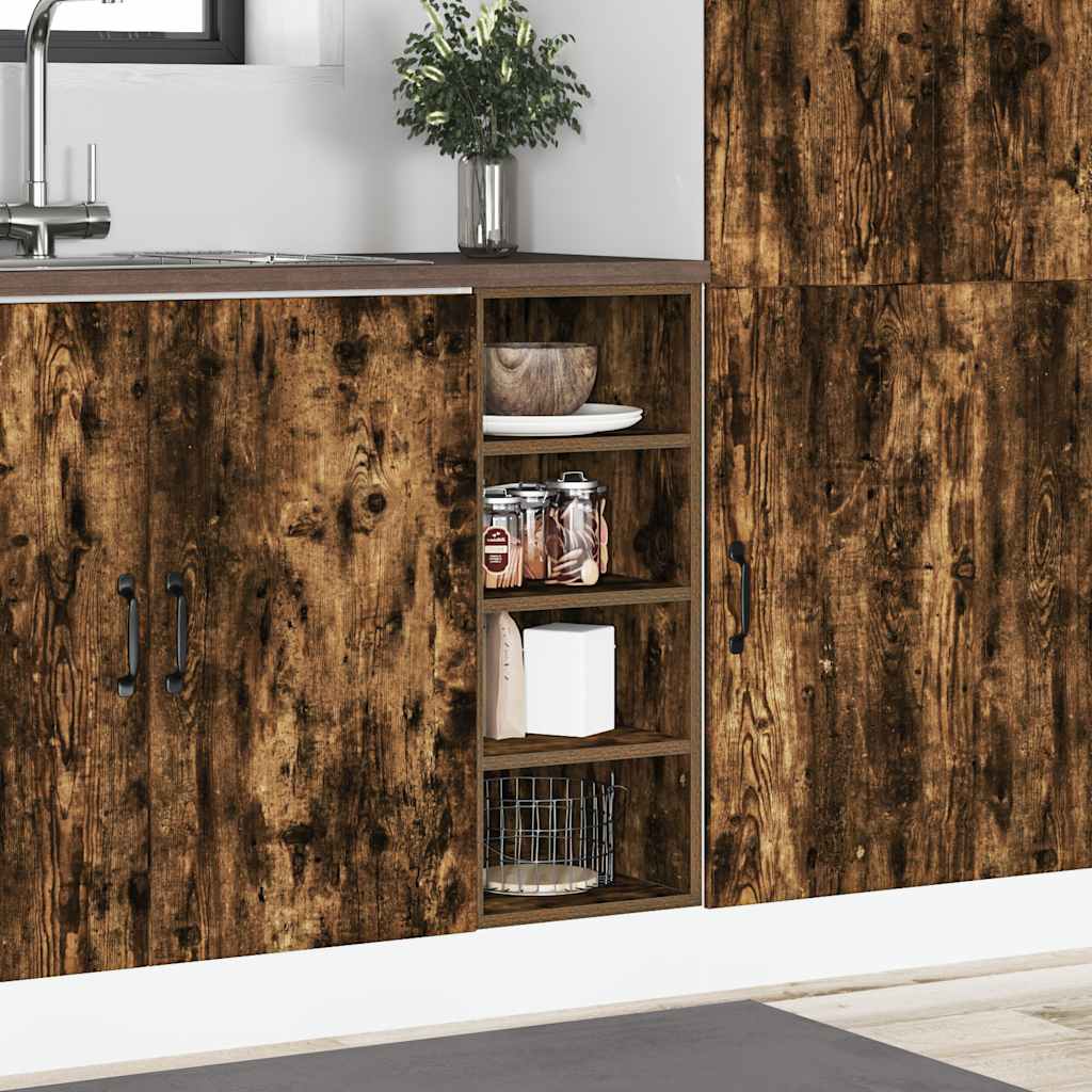 Bottom Cabinet Riga Smoked Oak 30x44.5x81.5 cm Engineered Wood