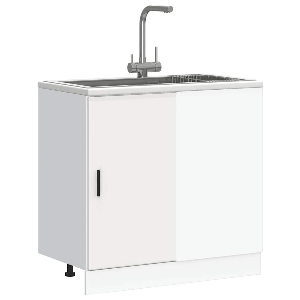 Kitchen Base Cabinet Lyon White Engineered Wood
