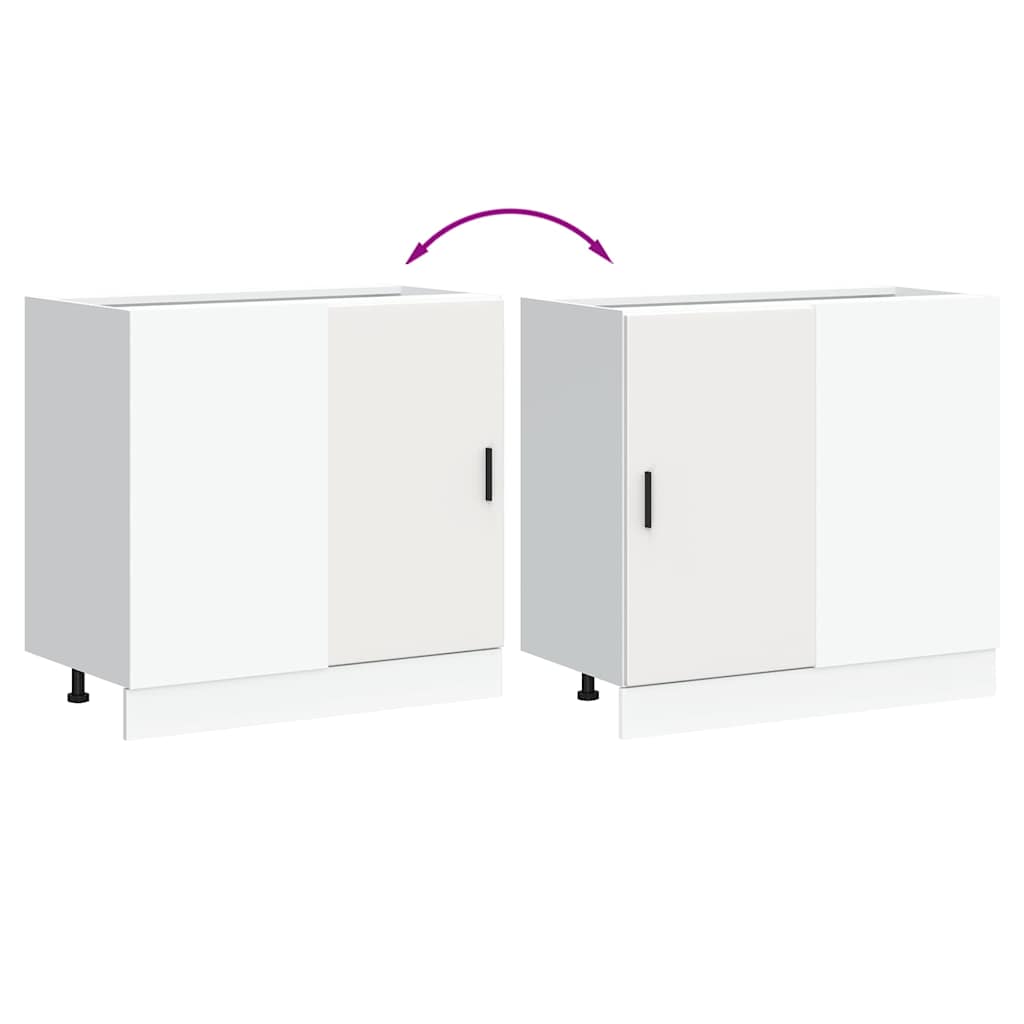 Kitchen Base Cabinet Lyon White Engineered Wood