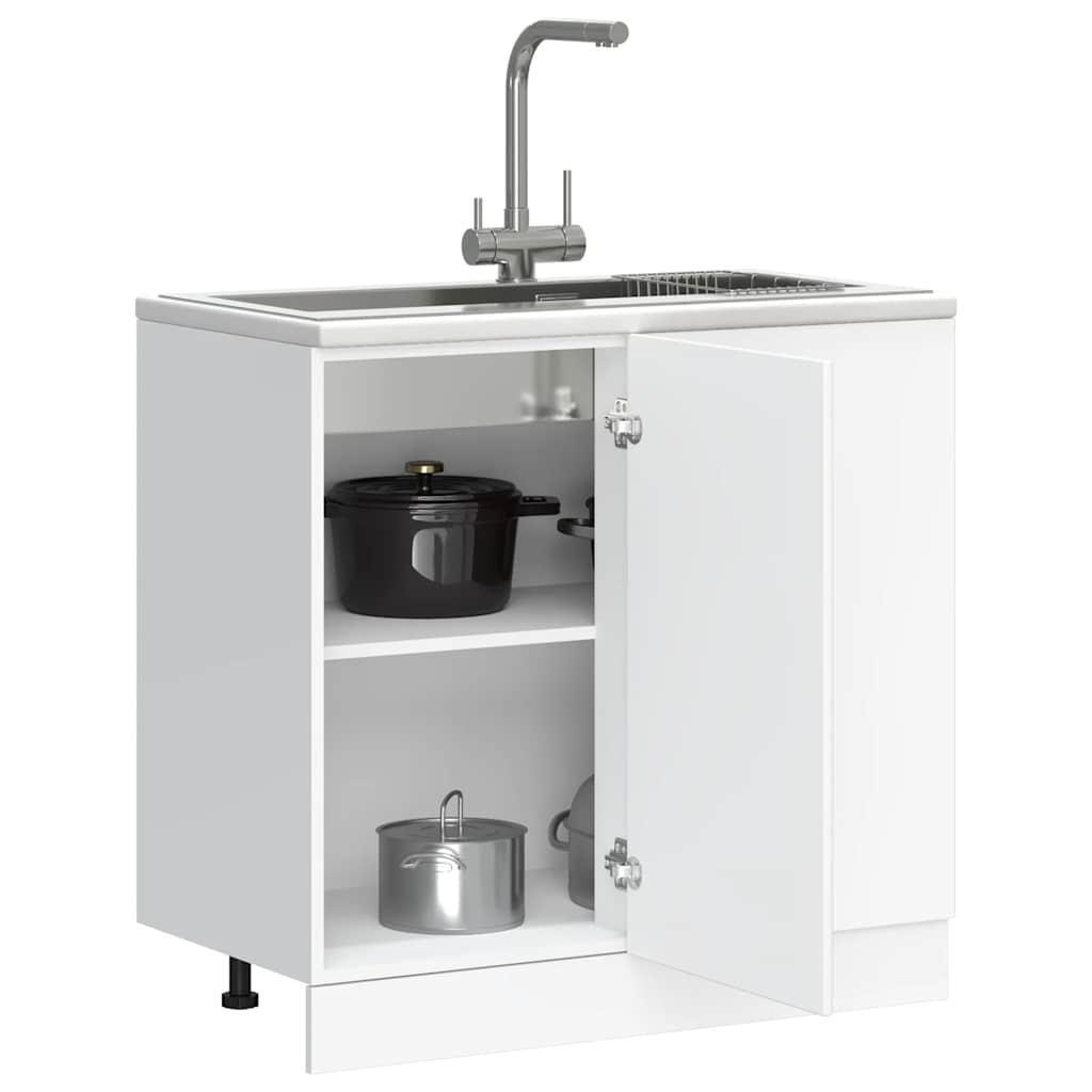 Kitchen Base Cabinet Lyon White Engineered Wood