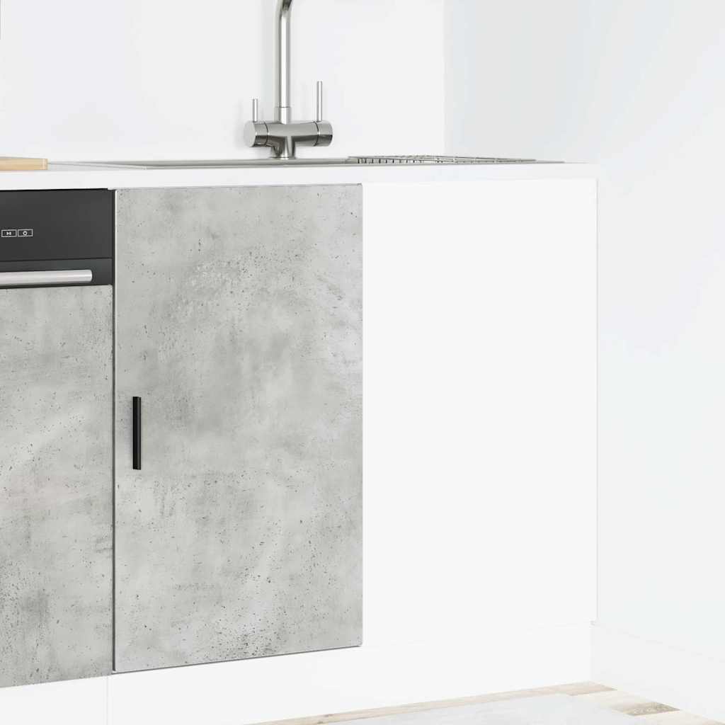 Kitchen Base Cabinet Lyon Concrete Grey Engineered Wood