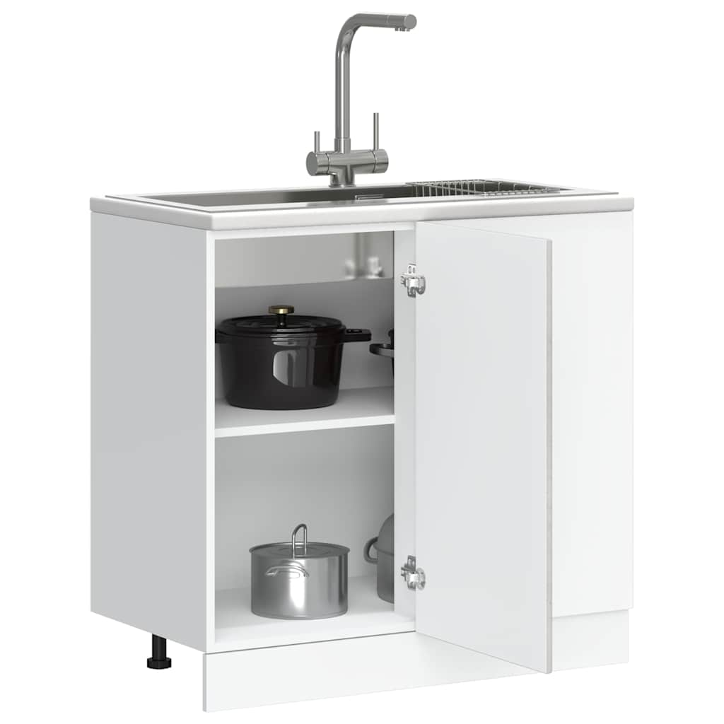 Kitchen Base Cabinet Lyon Concrete Grey Engineered Wood