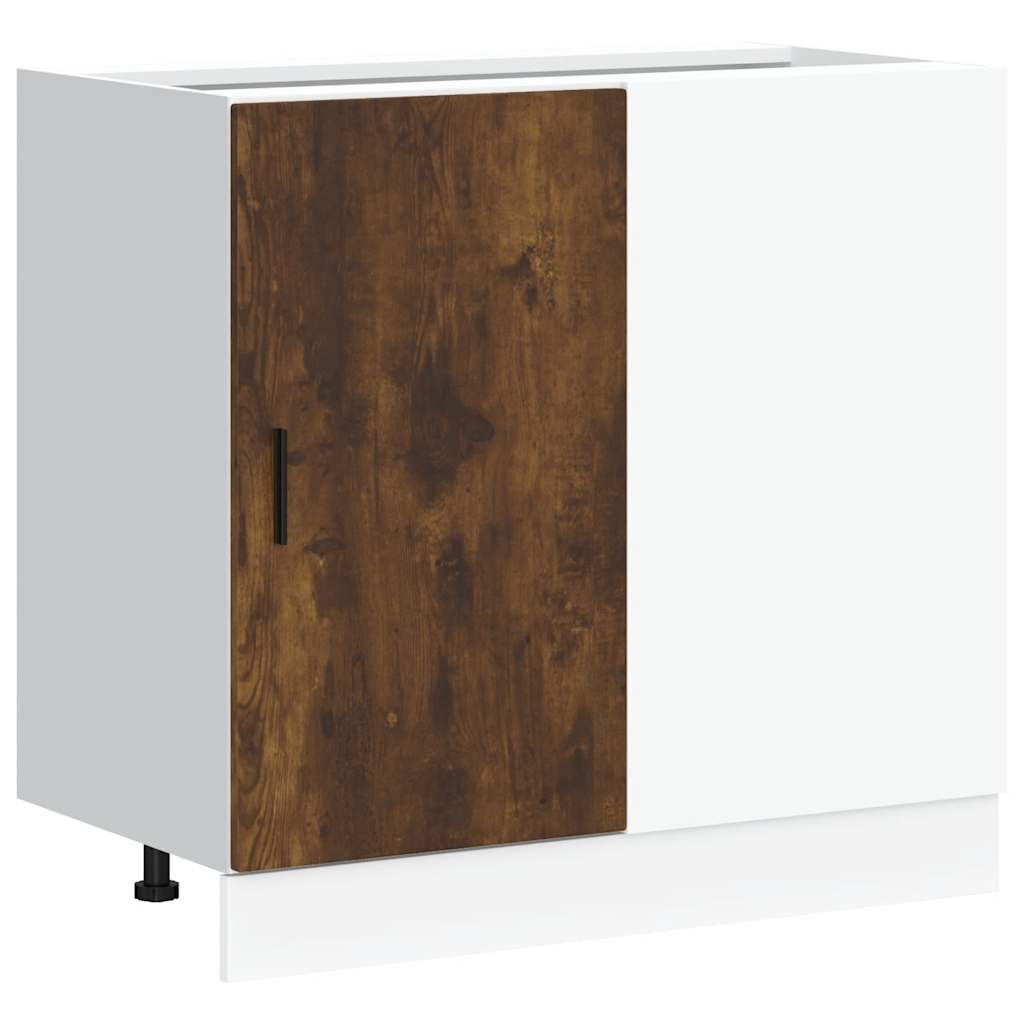 Kitchen Base Cabinet Lyon Smoked Oak Engineered Wood