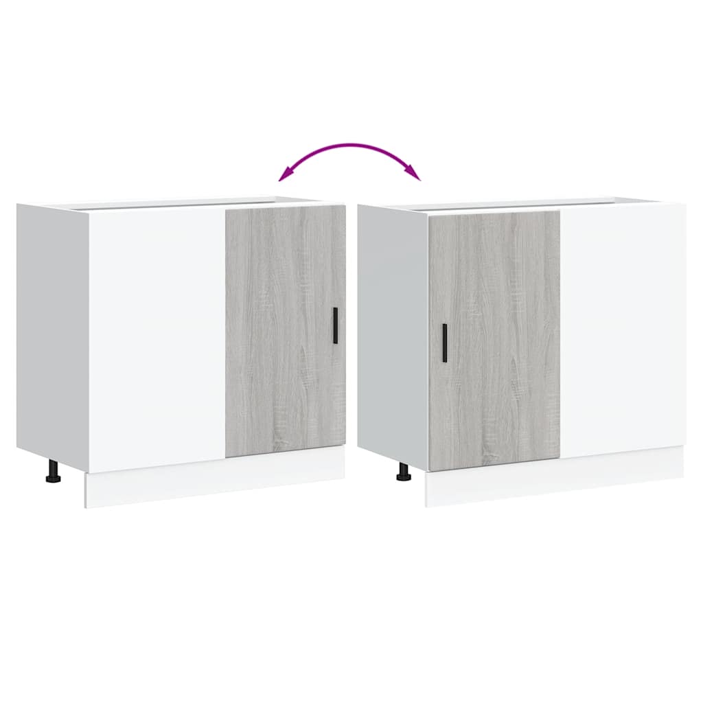 Kitchen Base Cabinet Lyon Grey Sonoma Engineered Wood