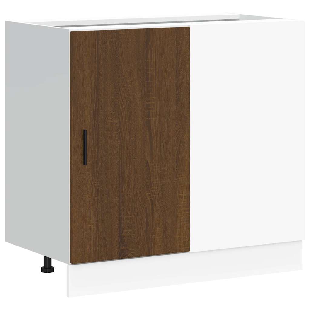 Kitchen Base Cabinet Lyon Brown Oak Engineered Wood
