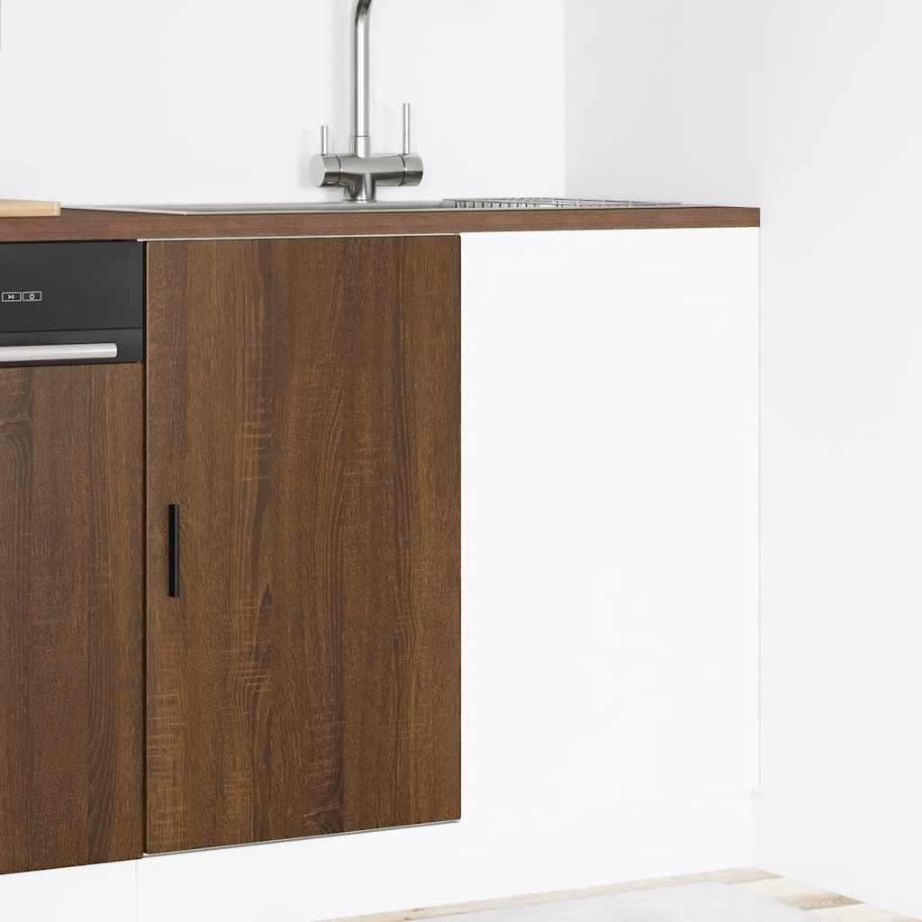 Kitchen Base Cabinet Lyon Brown Oak Engineered Wood